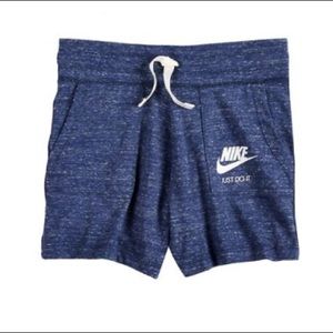 Nike Big Girls Kids Gym Vintage Shorts Blue XL